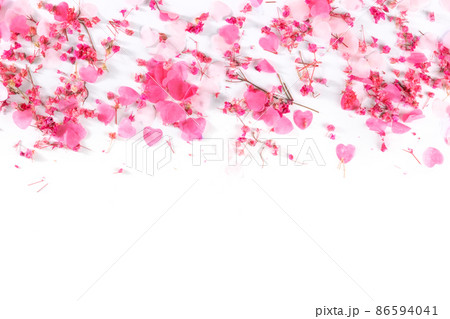 Valentine day or wedding romantic background with pink hearts on white Valentine day or wedding romantic background with pink hearts on white 86594041