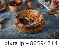Breaded rustic pie with berries 86594214