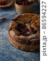 Breaded rustic pie with berries 86594227