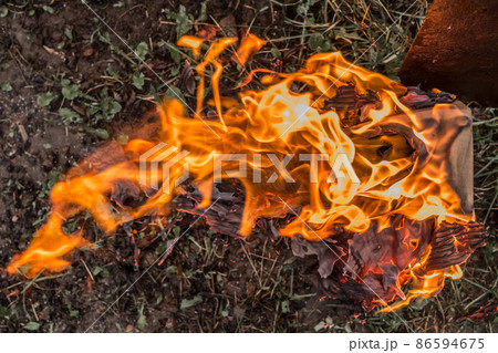 Burning cardboard boxes, disposal of old cardboard and paper waste Burning cardboard boxes, disposal of old cardboard and paper waste 86594675