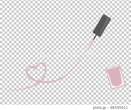 Heart drawn with manicure Heart drawn with manicure 86595011