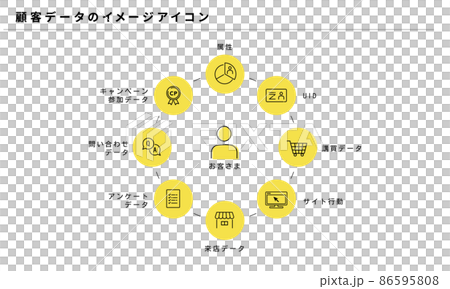 Customer data image icon, vector 86595808