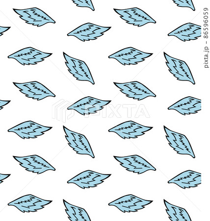 Vector seamless pattern of hand drawn wings Vector seamless pattern of hand drawn wings 86596059