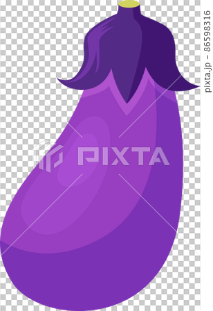 シンプルでかわいいナスのイラストのイラスト素材