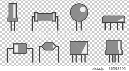 電子機器に使われる半導体の種類別イラスト 86598393