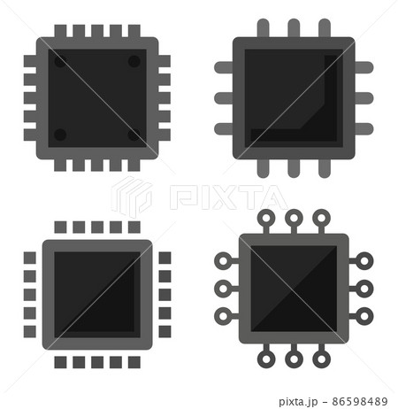 電子機器に使用される電子回路の種類別イラスト 86598489
