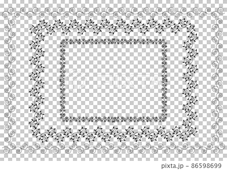唐草模様 フレームセット イラスト  86598699