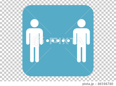 Infection control icon social distance Infection control icon social distance 86598780