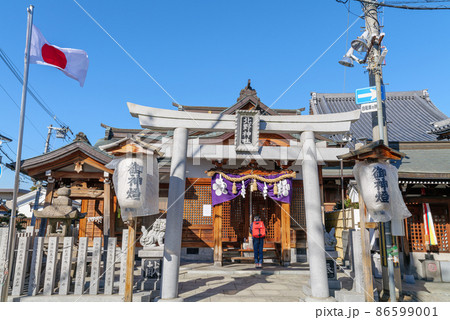 大東市 北野神社の正月飾り 2022年1月2日撮影 86599001
