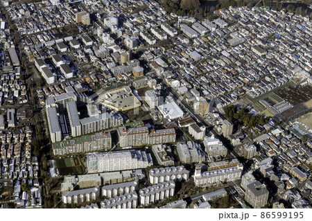 東京都練馬区関町南四丁目付近を空撮 東京都練馬区関町南四丁目付近を空撮 86599195