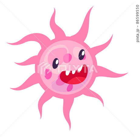 Hungry virus. Illness monster character in cartoon style Hungry virus. Illness monster character in cartoon style 86599550