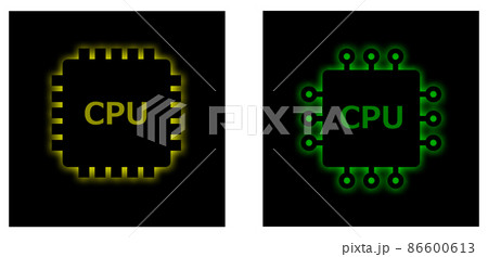 高性能のパソコンに使用されるCPUのイラスト 86600613