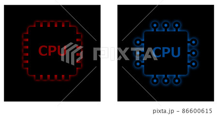高性能のパソコンに使用されるCPUのイラスト 高性能のパソコンに使用されるCPUのイラスト 86600615