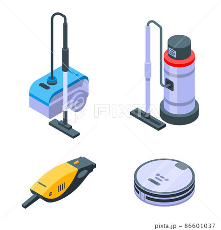 Vacuum cleaner icons set, isometric style 86601037