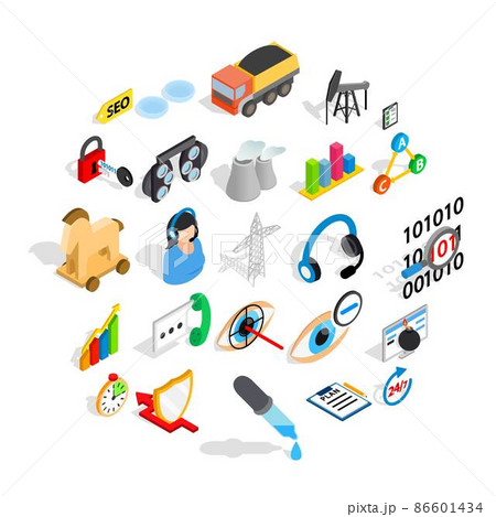 Future icons set, isometric style 86601434