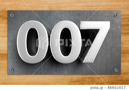 number 007. number 007. 86601657