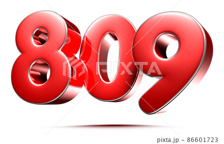 number 809 red. 86601723