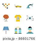 Computer latest devices icons set, flat style 86601766