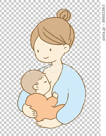 Female breastfeeding baby Female breastfeeding baby 86602863
