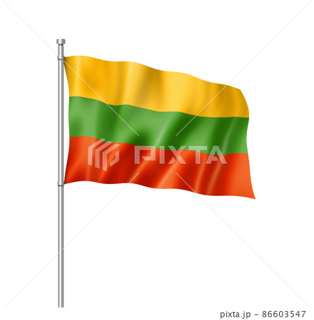 Lithuanian flag isolated on white Lithuanian flag isolated on white 86603547