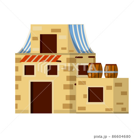 Arab house. Medieval stone building in middle East. Arab house. Medieval stone building in middle East. 86604680