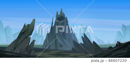 Mountain landscape with dormant volcano Mountain landscape with dormant volcano 86607220