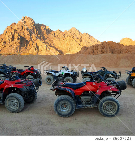 ATV safaris. Excursions in Egypt. Tourist quad bikes in the desert in sharm el sheikh 86607522