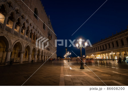 Saint Mark square by night, Venice, Italy, Europe 86608200