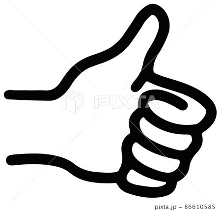 Thumbs Up Doodle Sketch 86610585