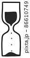 Hourglass sand time doodle  86610749