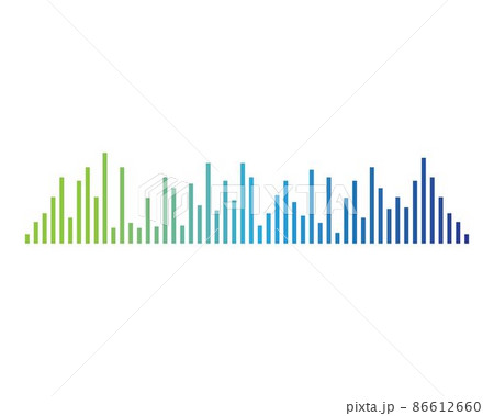Sound wave vector icon 86612660