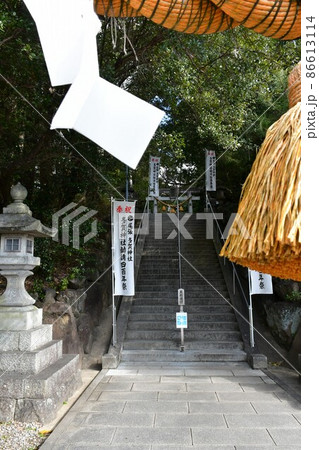 尾張多賀神社 パワースポットの写真素材
