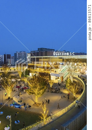 【都市風景】流山おおたかの森駅前広場のイルミネーション 【都市風景】流山おおたかの森駅前広場のイルミネーション 86613571