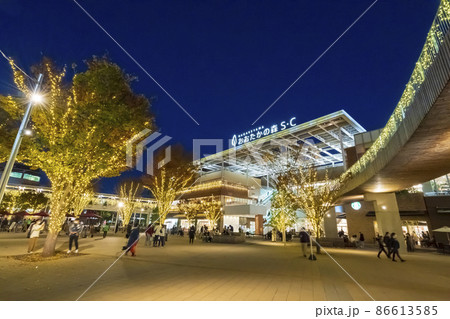【都市風景】流山おおたかの森駅前広場のイルミネーション 【都市風景】流山おおたかの森駅前広場のイルミネーション 86613585