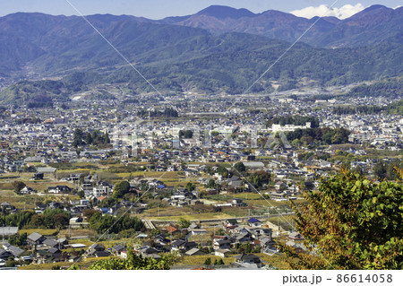 塩山周辺の眺望　山梨県甲州市 86614058