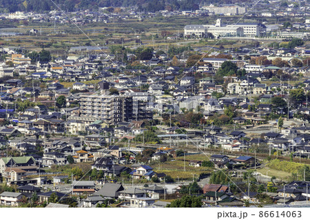 塩山周辺の眺望　山梨県甲州市 86614063