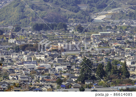 塩山周辺の眺望　甲州市民文化会館　山梨県甲州市 86614085