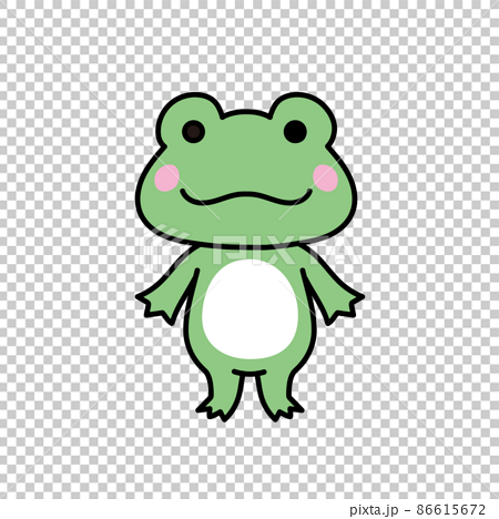 귀엽고 간단한 개구리의 그림 - 스톡일러스트 [86615672] - Pixta