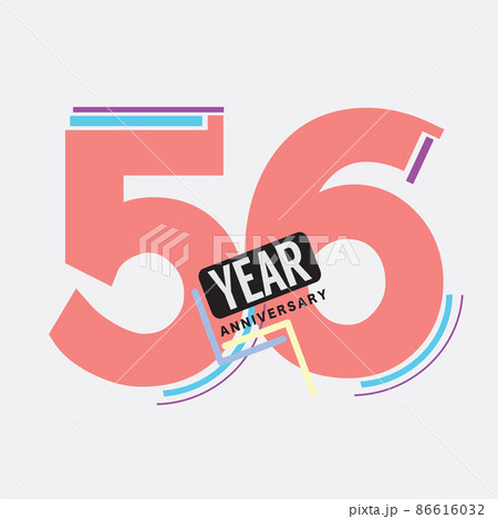 56th Years Anniversary Logo Birthday Celebration Abstract Design Vector Illustration. 56th Years Anniversary Logo Birthday Celebration Abstract Design Vector Illustration. 86616032