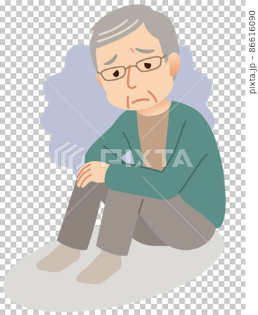 Depressed elderly male depression Depressed elderly male depression 86616090