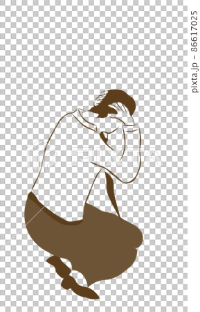Worried person (illustration of the whole body of a businessman) Worried person (illustration of the whole body of a businessman) 86617025