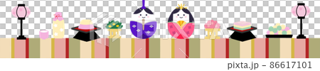 Hinamatsuri frame, background illustration Hinamatsuri frame, background illustration 86617101