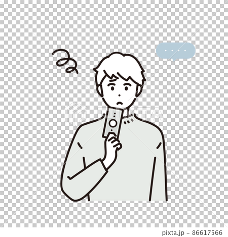 Illustration material of a man suffering from lack of money Illustration material of a man suffering from lack of money 86617566