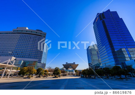 東京 江東区有明の都市風景 有明フロンティアビルと東京ベイ有明ワシントンホテル 東京 江東区有明の都市風景 有明フロンティアビルと東京ベイ有明ワシントンホテル 86619876