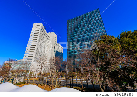 東京　江東区有明の都市風景　東京ベイ有明ワシントンホテルと有明セントラルタワー 86619889