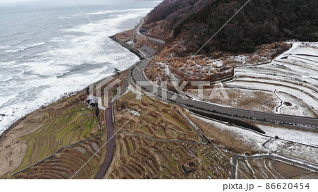 雪の白米の千枚田 86620454