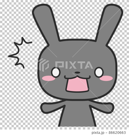 Surprised upper body rabbit Surprised upper body rabbit 86620663