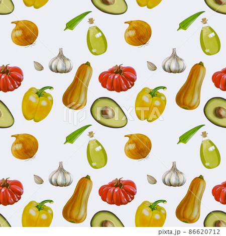 Seamless vegetable background Seamless vegetable background 86620712