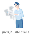 メタバースの世界で仕事をする人 86621403