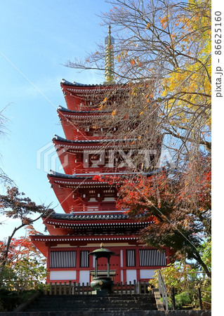 松戸市、本土寺の五重塔 86625160